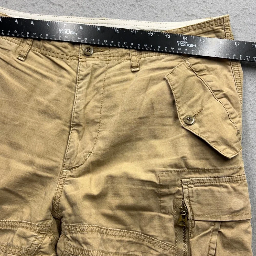 Polo Ralph Lauren Mens 31 Cargo Shorts Vintage Heavy Flying Jet Pilot Khaki Tan